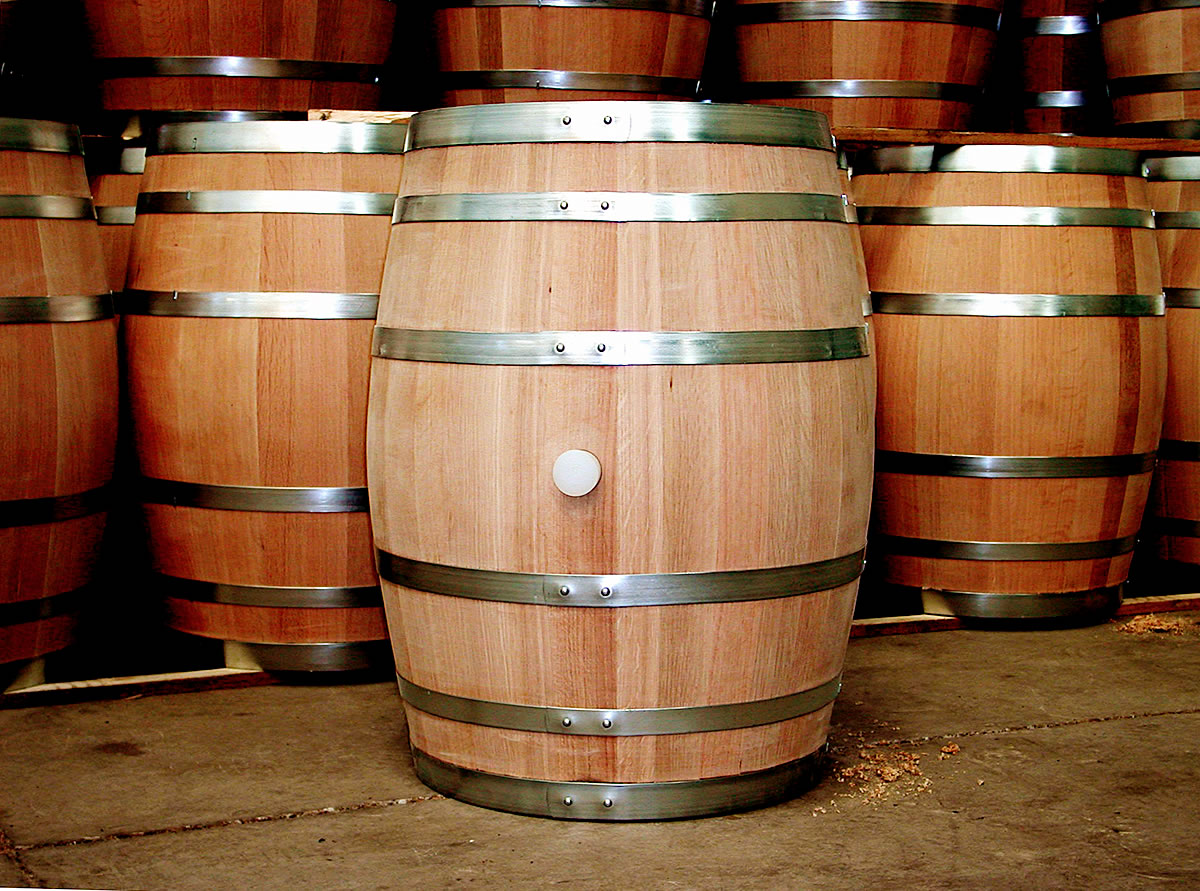 Oak wine barrel at toneleria nacional chile