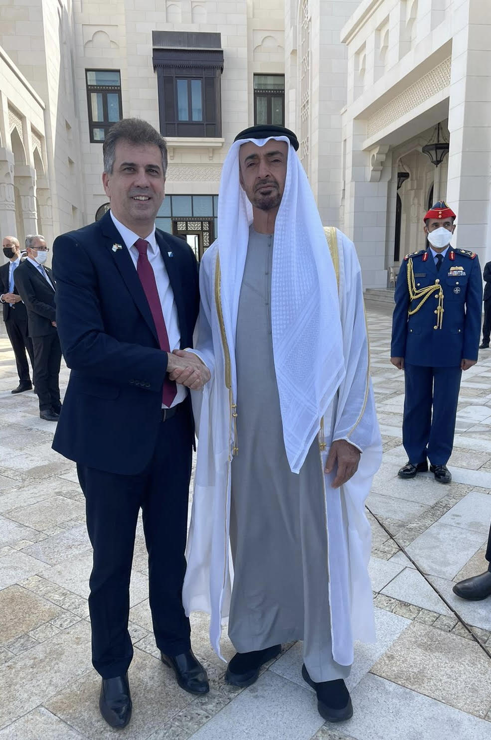Eli cohen and Mohammed bin Zayed Al Nahyan January 2022.jpg