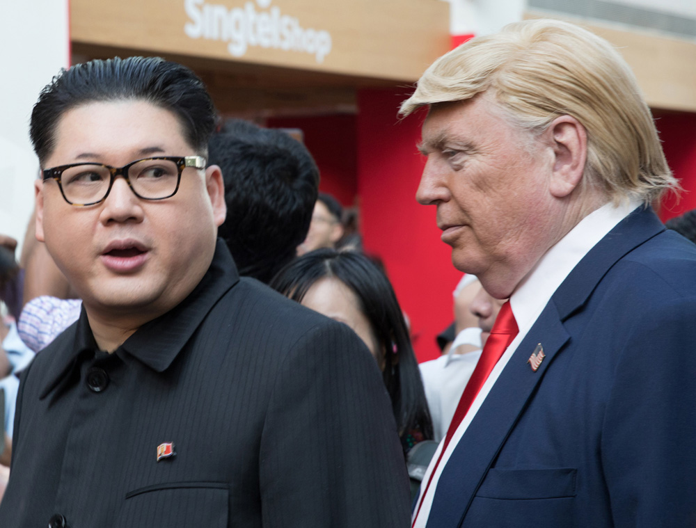 Kim Jong-un and Donald Trump impersonators.jpg